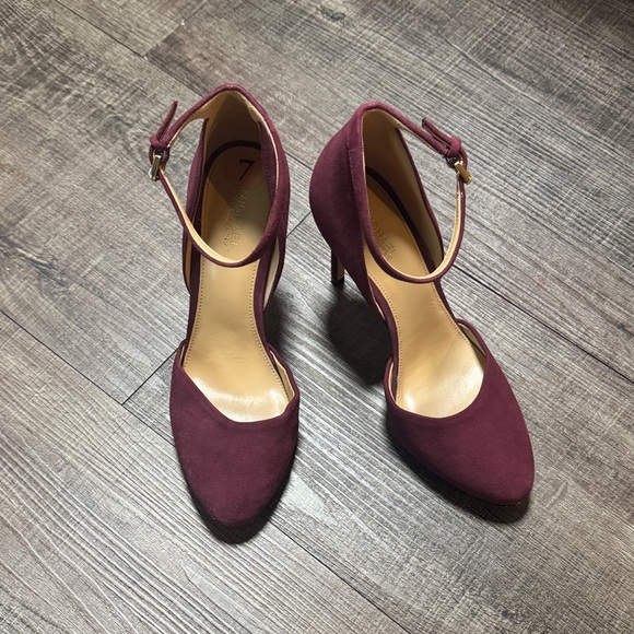 Michael Kors Shoes - Michael Kors Burgundy Ankle Strap Heels
